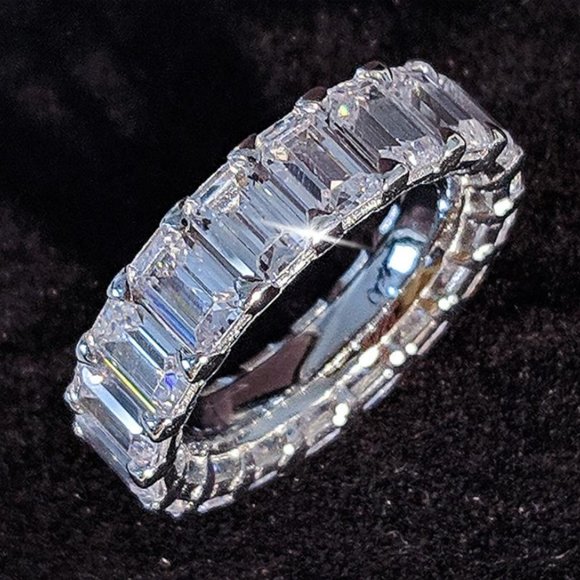 Jewelry - Sterling Silver Eternity Large Emerald Band